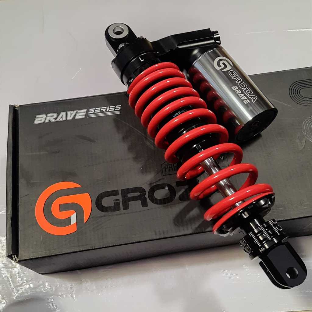 Skok Groza Brave Series 305 mm Mio Beat vario 110 , Shock Groza Original Merah