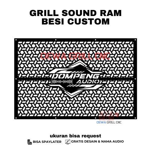 Ram Tutup Besi Custom Box Planar 12 inch