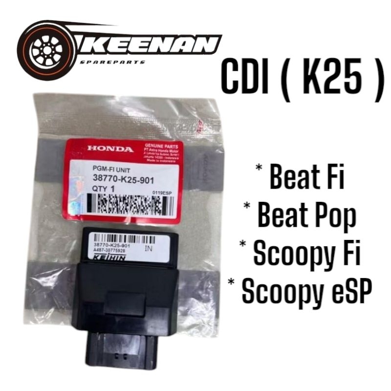 CDI ( K25 ) Untuk Motor : Beat Fi, Beat Pop, Scoopy Fi, Scoopy eSP. Sparepart Asli New Motorcycle