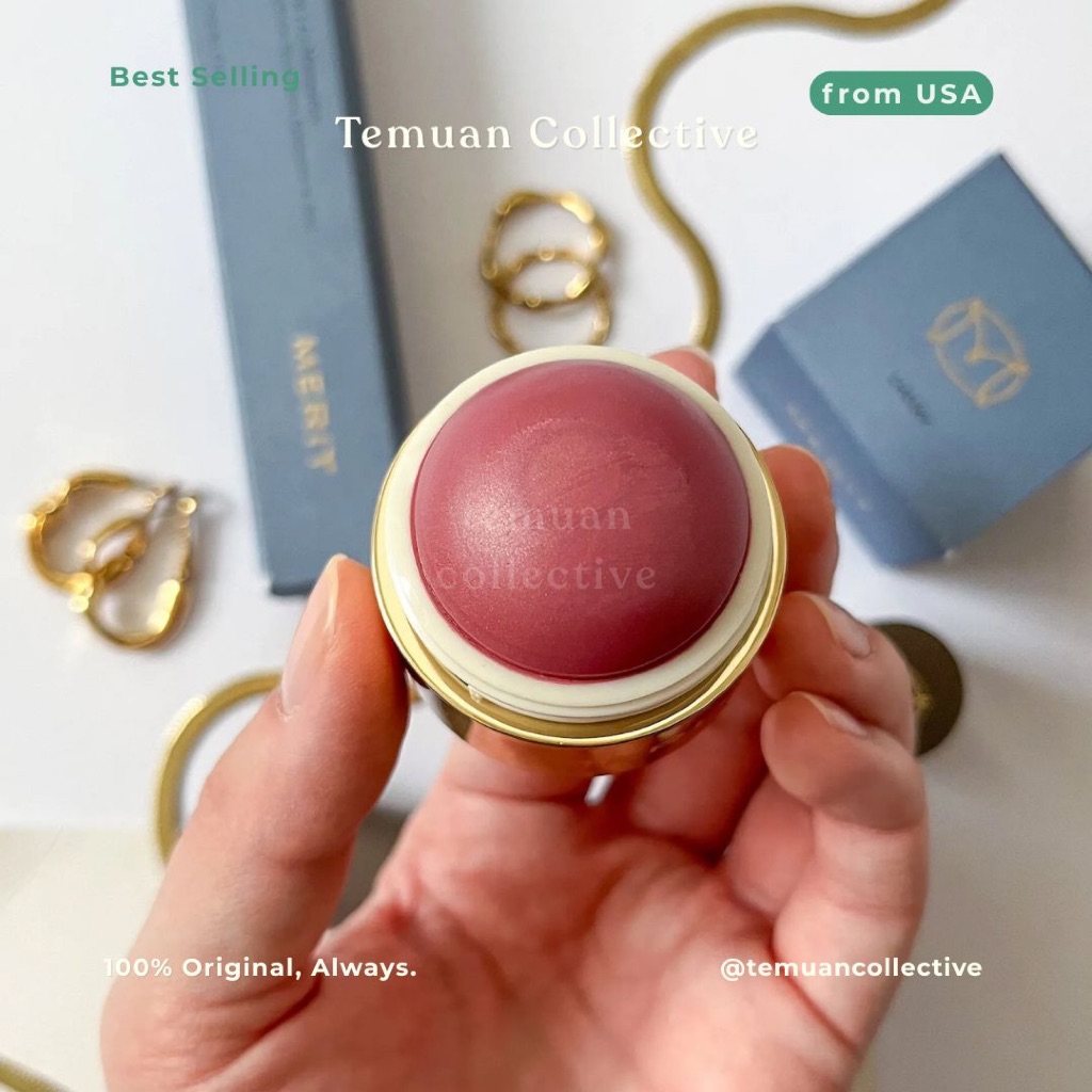 MERIT Flush Balm - Cream Cheek Blushes | Solid Tint Blush On