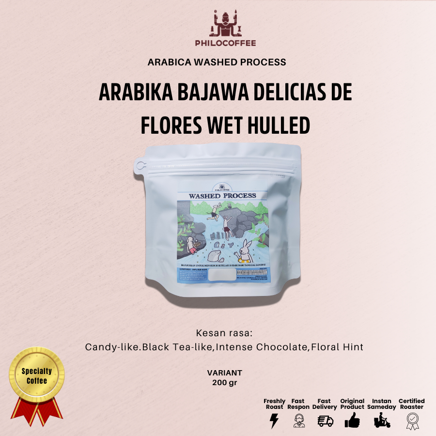 

Arabika Bajawa Delicias De Flores Wet Hulled 200gr | Biji Kopi