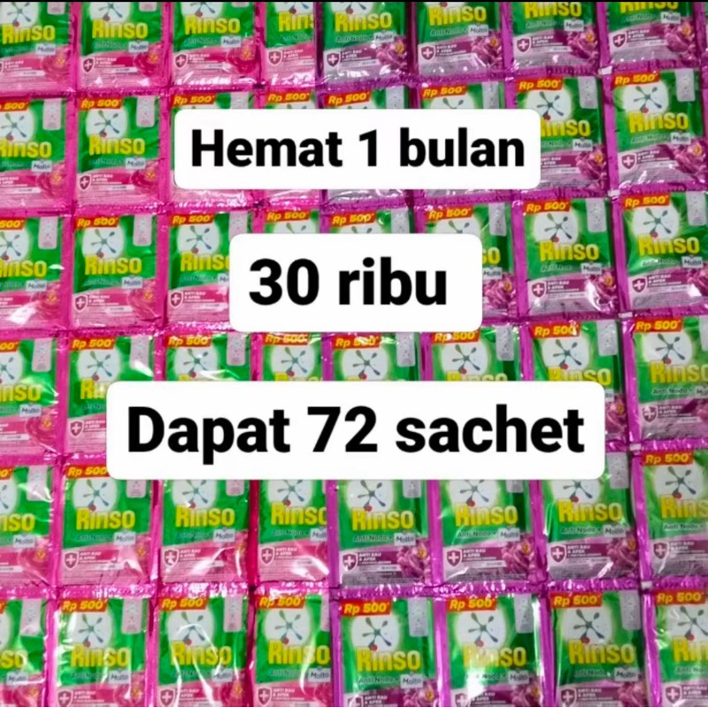 Rinso Cair - kemasan 20 ml - Warna Random - Rinso + Molto - Detergent Pakaian