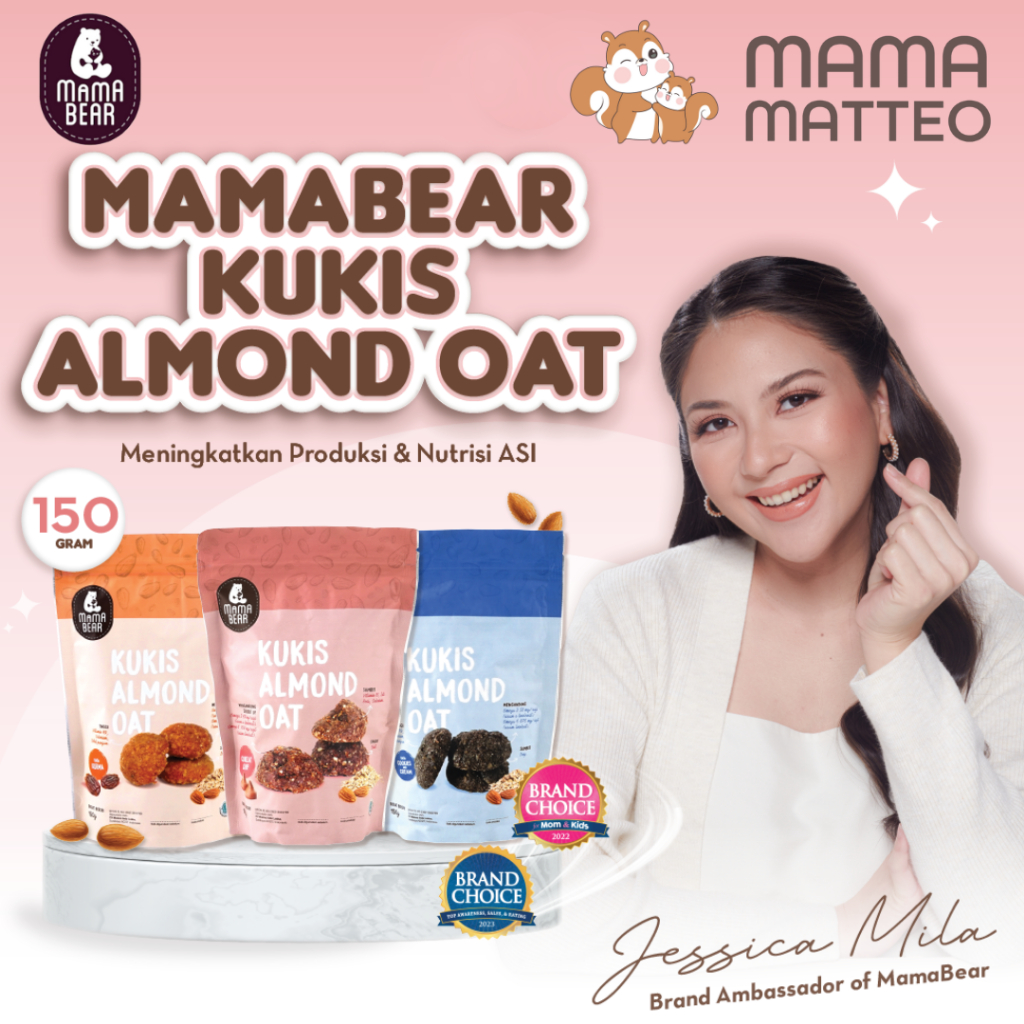 MamaBear Kukis Almond Oat / Mama Bear Cookies Kookie Bites Cokelat Chip Chocochip Cookies and Cream 