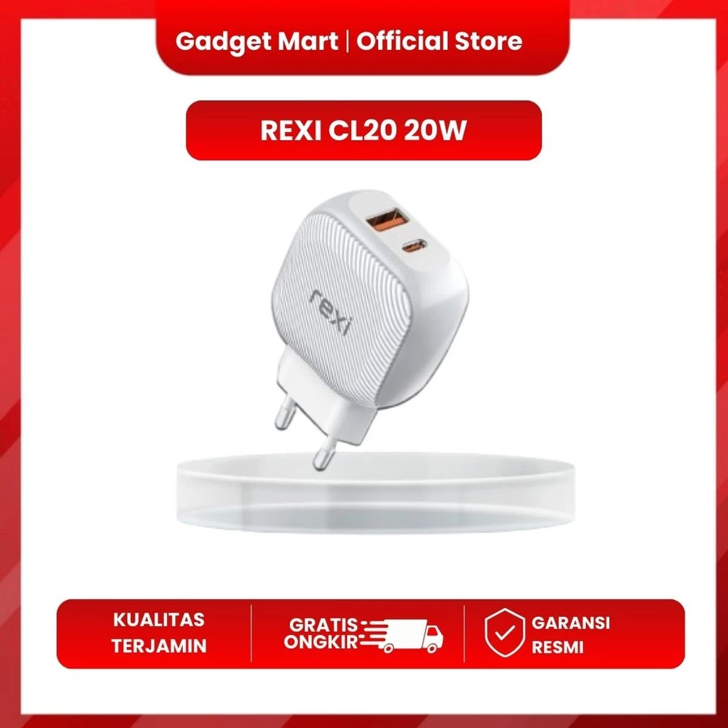 Rexione Adaptor 20W Dual Port USB-A and USB-C Series CL20-C