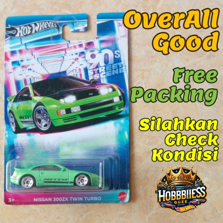 Hot Wheels '90s Street Scene Series (2025) Nissan 300ZX Twin Turbo Hijau Original