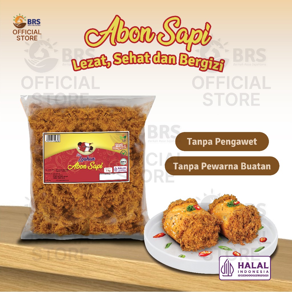

Abon Sapi Premium Cap Louhan isi 1kg
