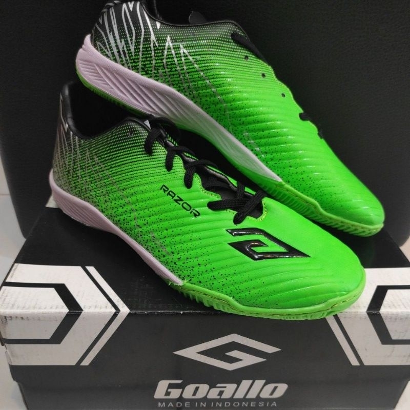SEPATU FUTSAL GOALLO RAZOR GREEN BLACK