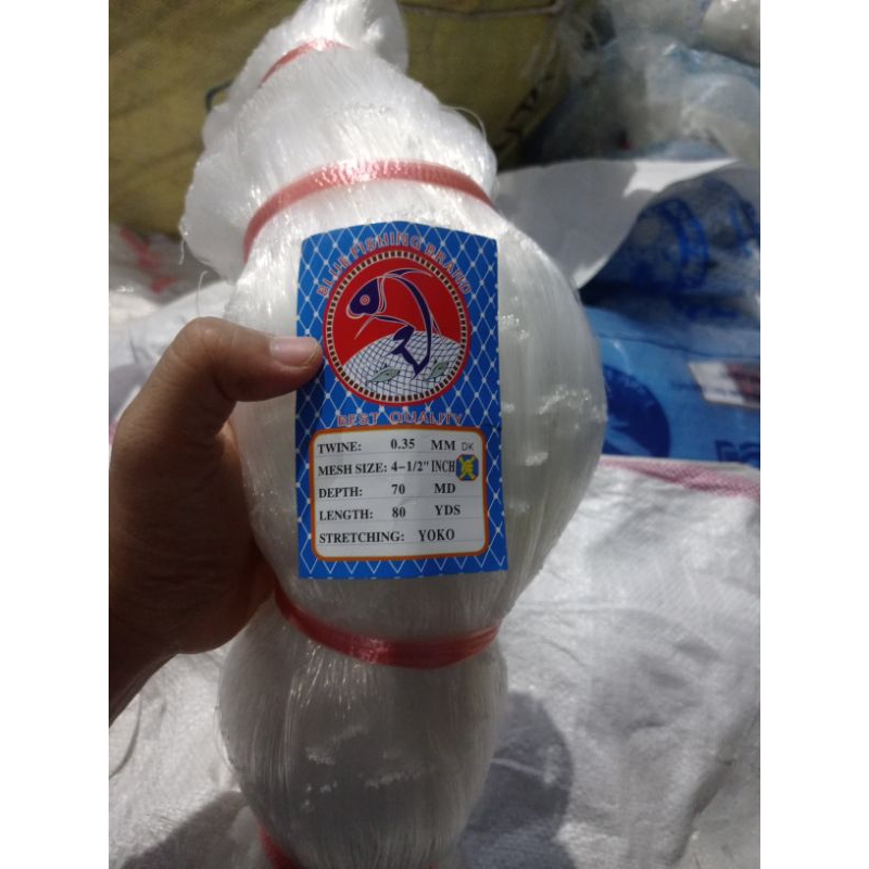 Jaring Ikan 4,5 inchi 0.35 70md/80yds Yoko Pukat Ikan Jaring Ikan Murah