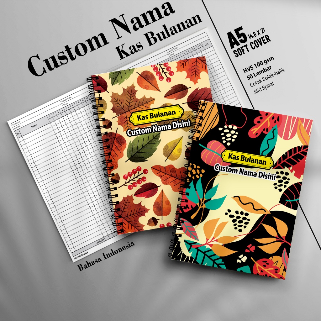 

A5 CUSTOM NAMA Iuran Tagihan Kas Kelas Arisan