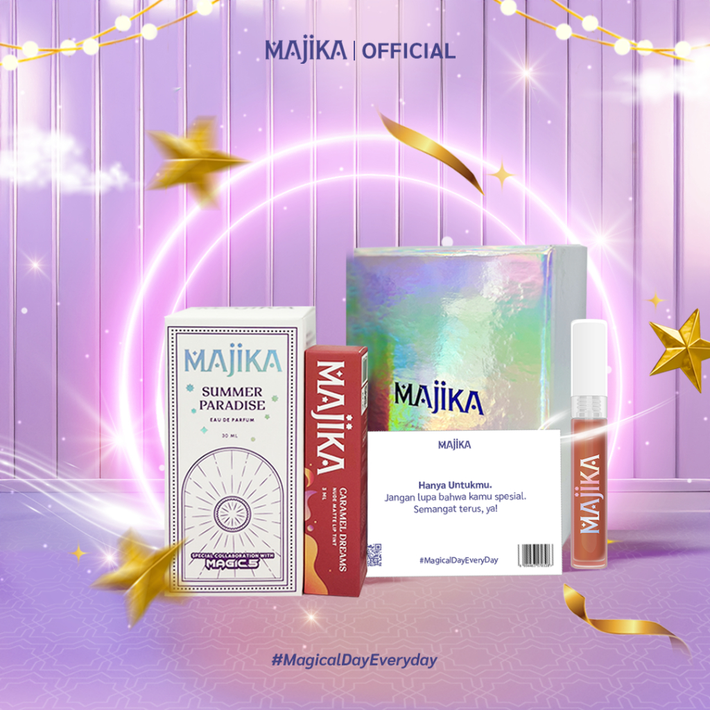 MAGIC5 x MAJIKA Aura Kit Gift Box |KADO ULANG TAHUN|HANYA UNTUKMU|SELAMAT | [Summer Paradise EDP + L