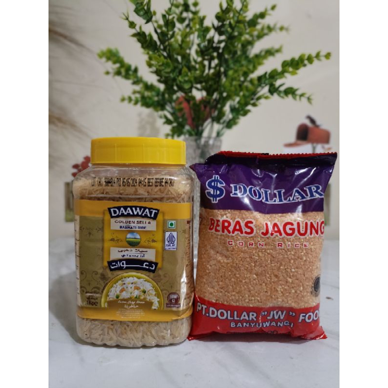 

Beras Jagung Nasi Jagung Dollar 500gr Basmati Golden Sella 1kg Low Glycamic Index sehat untuk penderita Diabet dan Diet