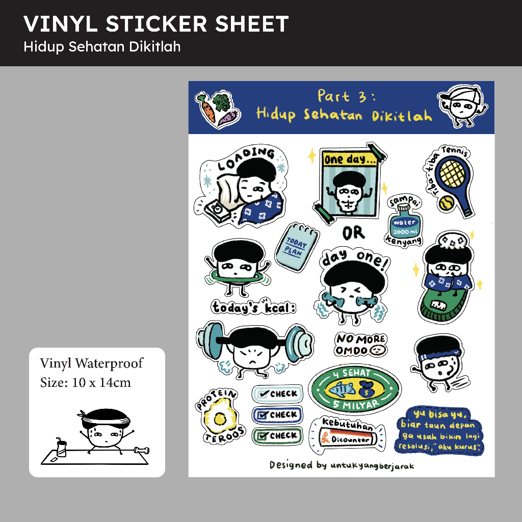 

Hidup Sehatan Dikitlah Stiker by Untuk Yang Berjarak