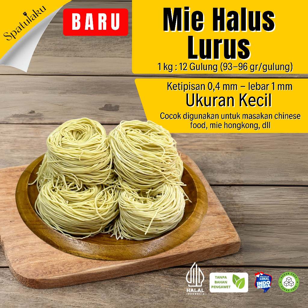 

Mie Hongkong Lurus Enak | Mie Halus | Chinese Noodle Ukuran Kecil