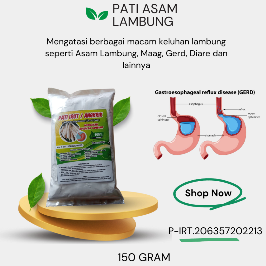 

Nutripati Pati Garut Irut Angkrik Obat Herbal Alami Maag Gerd Asam Lambung