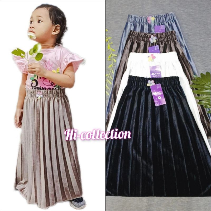 rok plisket anak rok plisket anak 2-5tahun rok plisket anak perempuan rok rok plisket bludru rok pli