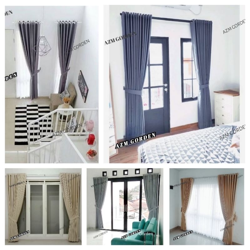 Gorden jendela pintu minimalis gorden blackout Lebar  200 x 250cm