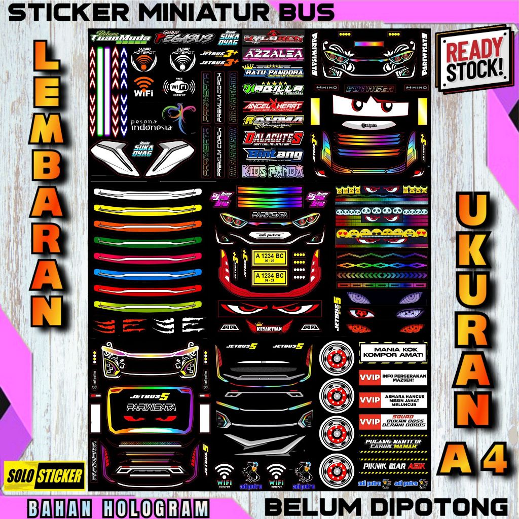 

Stiker Miniatur Bis Sticker Bis Mainan Asesoris HeadLamp