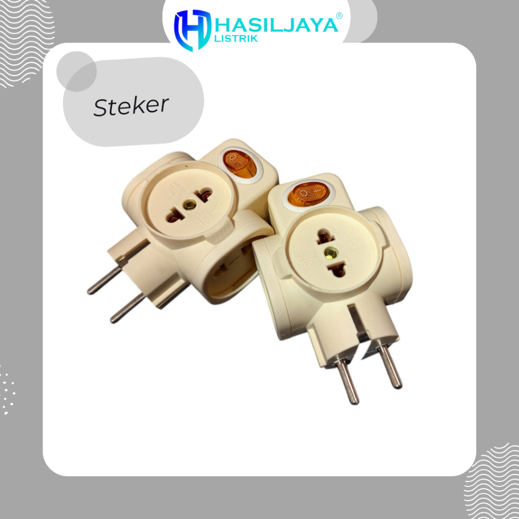 STEKER T CABANG 4 + SKAKEL/ STEKER MINI SWICH/STEKER T ARDE/ STEKER 4 LUBANG BRIGHT-G