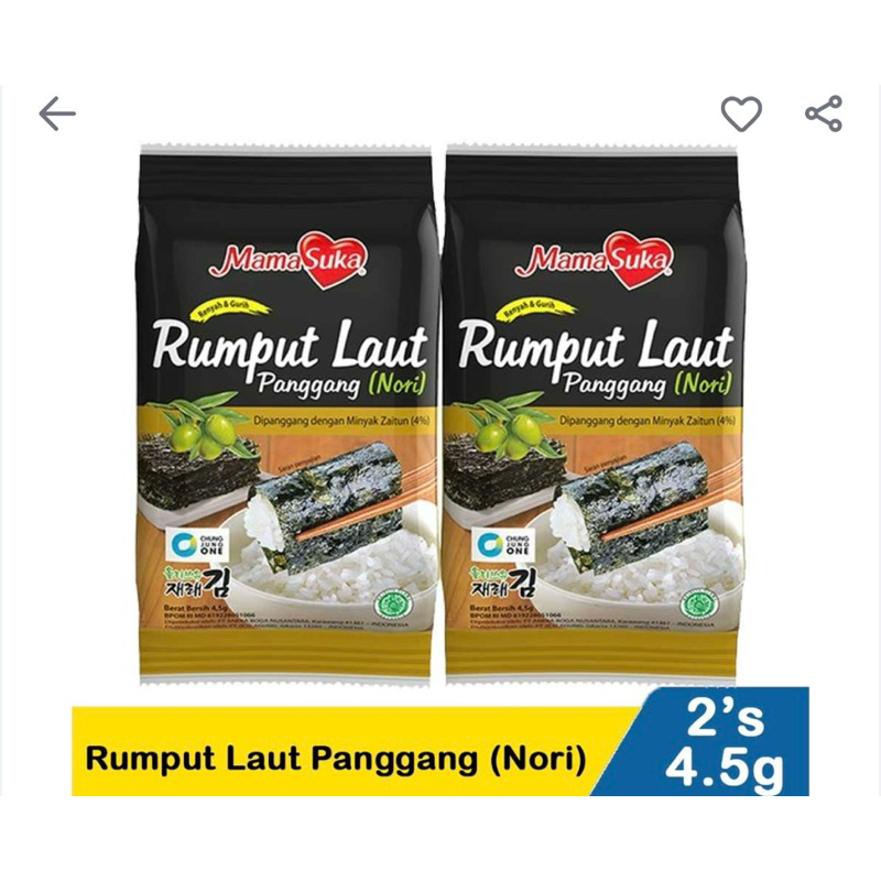 

MAMASUKA rumput laut (Nori) 2x4.5g