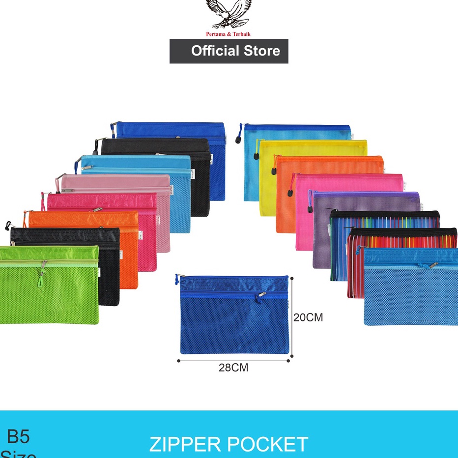 

Zipper Pocket EAGLE T Pensil Pencil Case Tepak Pensil Ukuran B5