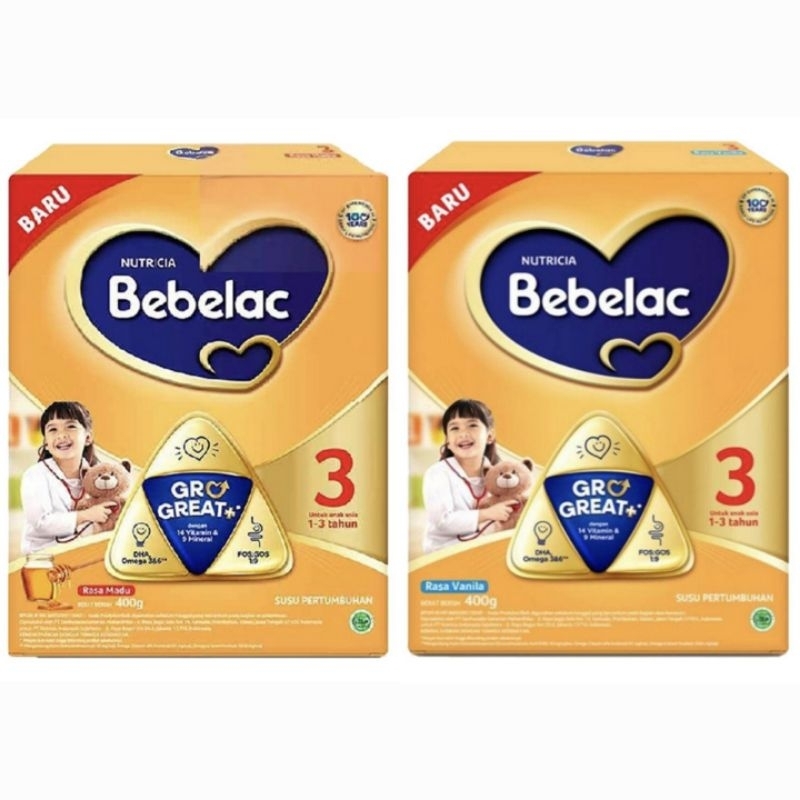 

Bebelac 3 Madu Vanila 400 g GroGreat+ Susu Bubuk Pertumbuhan Anak