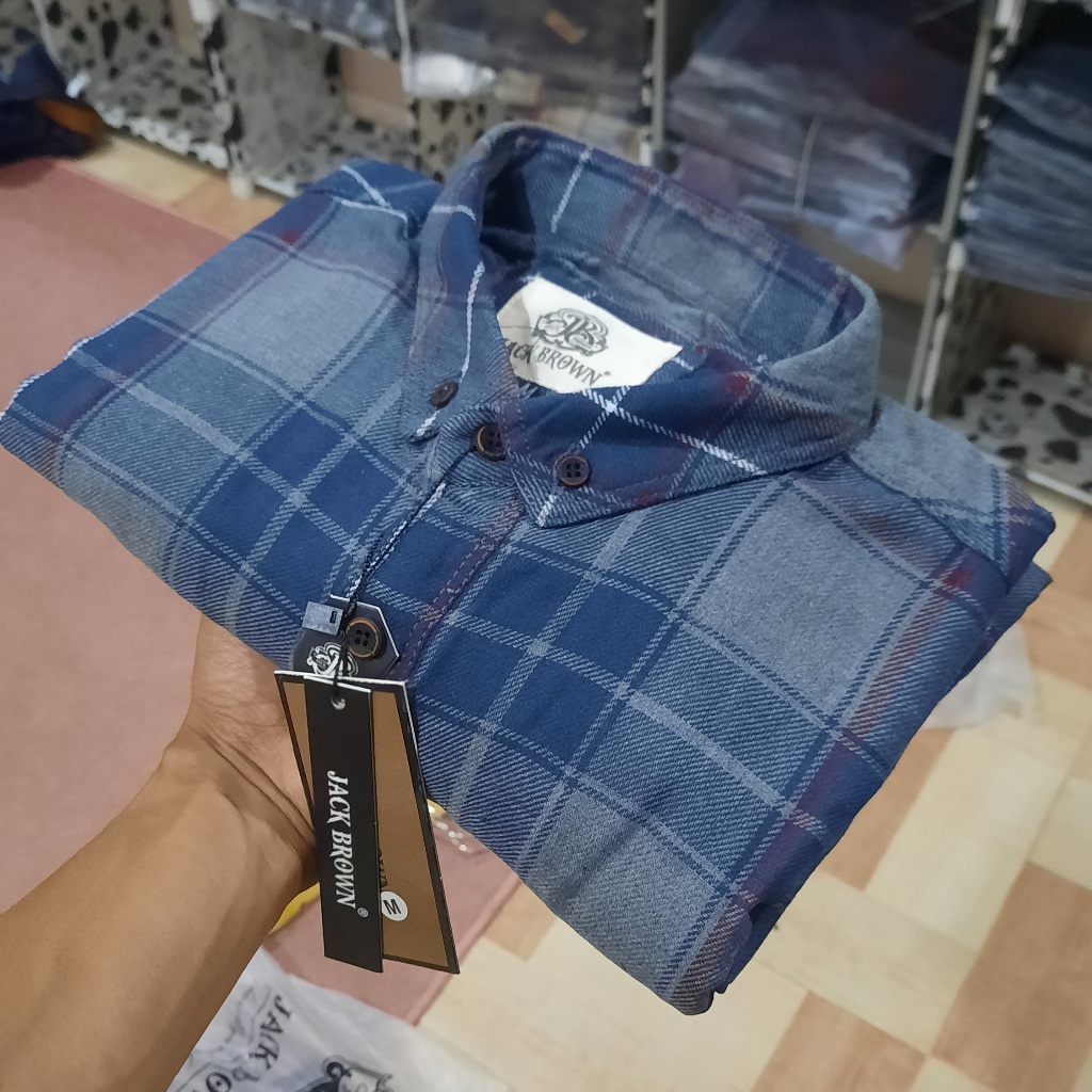 Kemeja kotak abu / flanel coklat / kemeja flanel distro premium / kemeja shirt / flanel terbaru / fl