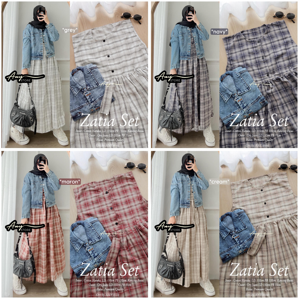 NAFEL - ZATIA SET | SETELAN INNER DAN OUTER JEANS TERBARU