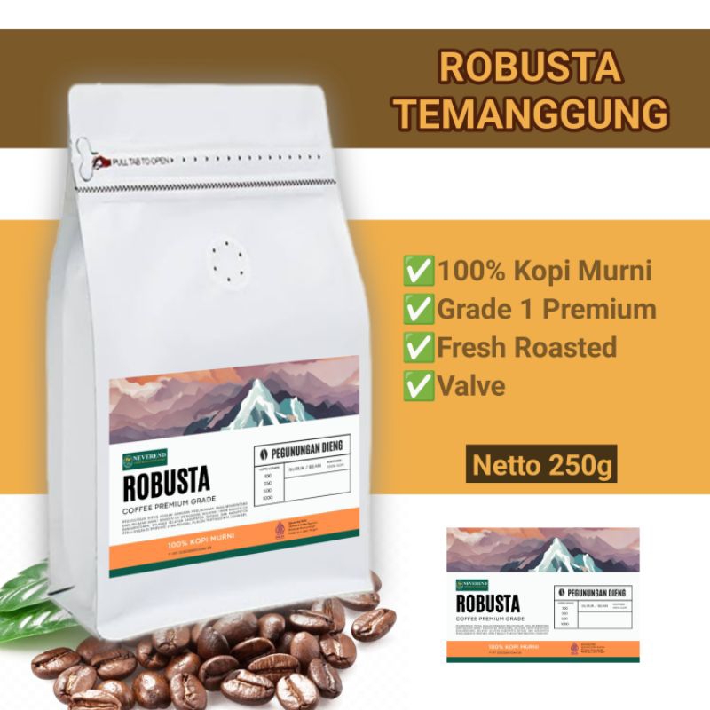 

Kopi Robusta Temanggung G1 - Biji Kopi / Bubuk / Espresso Robusta
