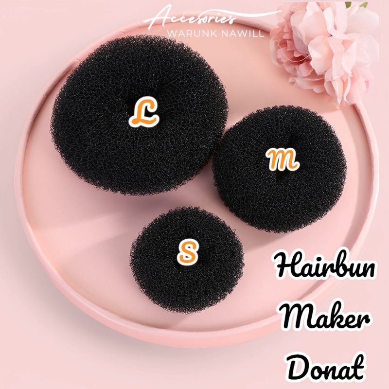 Hairbun Donat Alat Konde Sanggul Donat Ukuran Kecil/Sedang/Besar Untuk Cepol