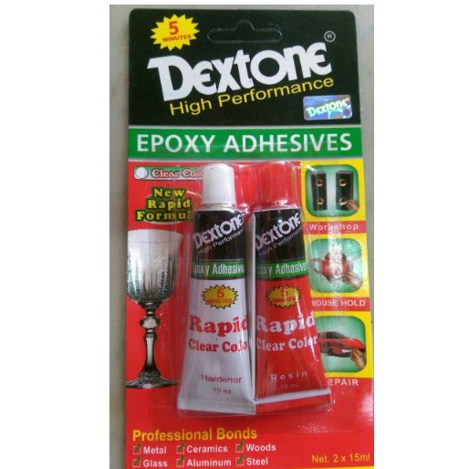 

Big Sale Lem Epoxy Dextone Rapid 5 Menit Clear Color 3 ml Lem Campur Serbaguna