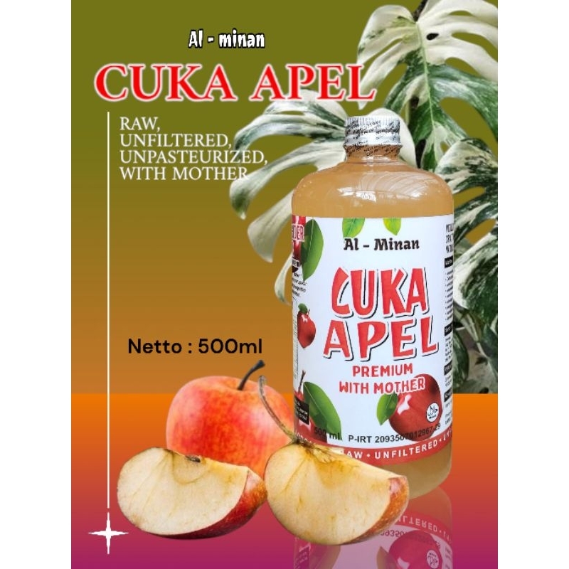 

cuka apel GIBRAN premium 500ml with the mother,, sari buah apel alami tanpa campuran air, pewarna, dan gula 100% alami