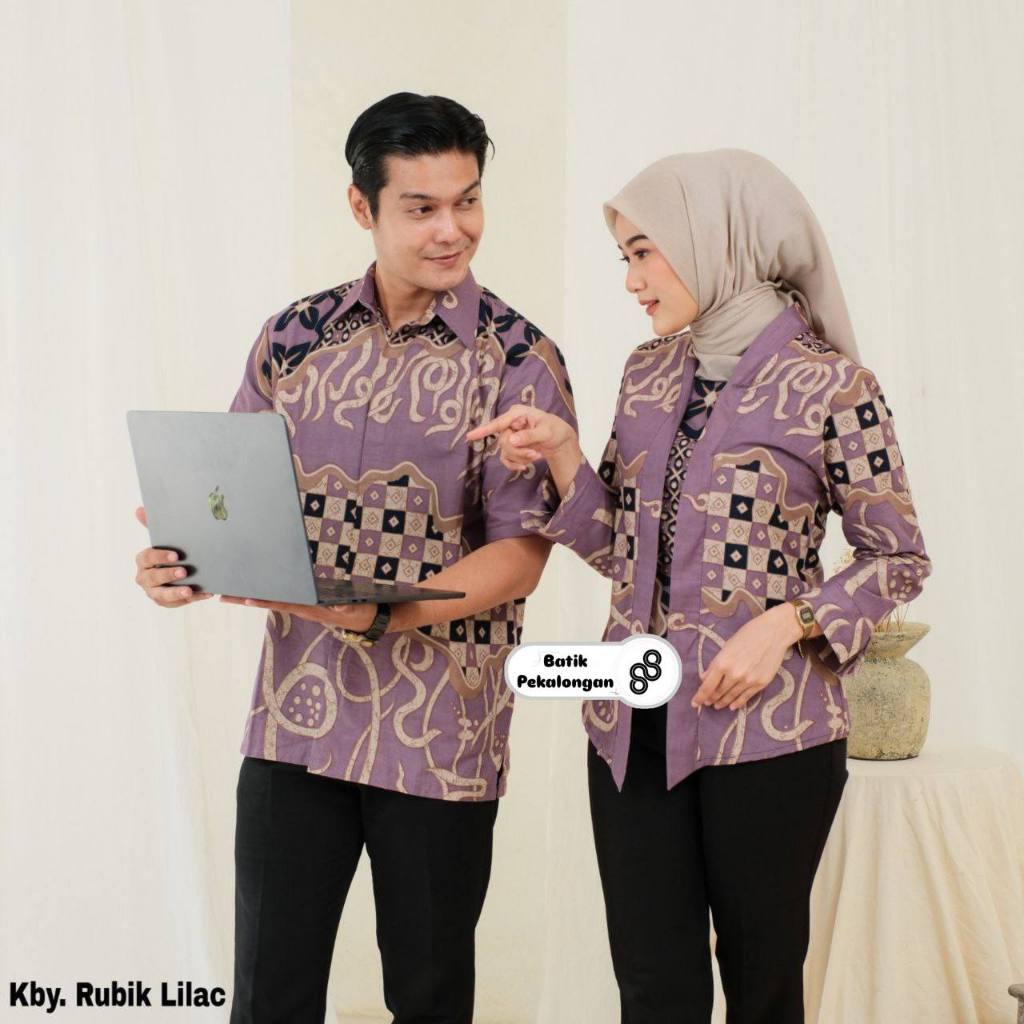 BATIK PEKALONGAN 88 - Couple Hem & Blouse Kebaya Batik Bahan Katun Prima Atasan Kerja Seragam nb