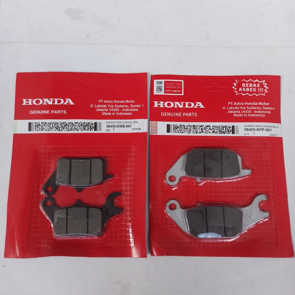 paket kampas rem cakram/dispad depan belakang blade new/supra x 125 f1/supra x 125 helm in KWB/KPP