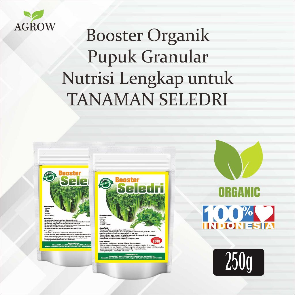 BOOSTER SELEDRI, PUPUK ORGANIK GRANULAR 250 GRAM