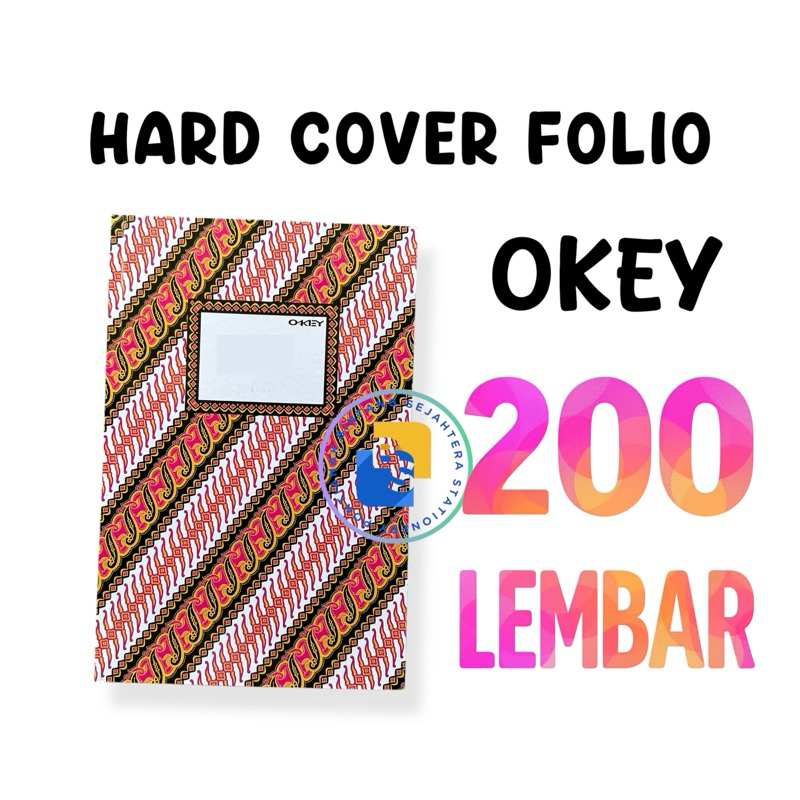 

Buku Tulis Okey Hard Cover Folio 200 Lembar