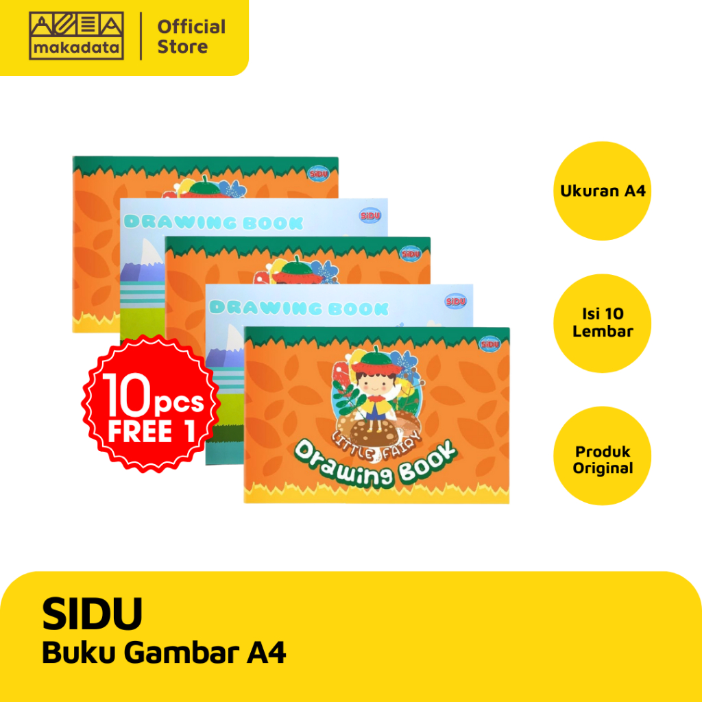 

(2 PACK FREE 1) DRAWING BOOK / BUKU GAMBAR SIDU UKURAN A4 (1 PACK ISI 5 PCS) MURAH