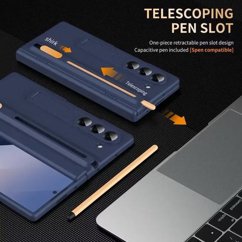 ACC HP - NEW FOLDING CASE  Z FOLD 4 / Z FOLD 5 / Z FOLD 6  CASING WITH CAPACITIVE STYLUS PEN