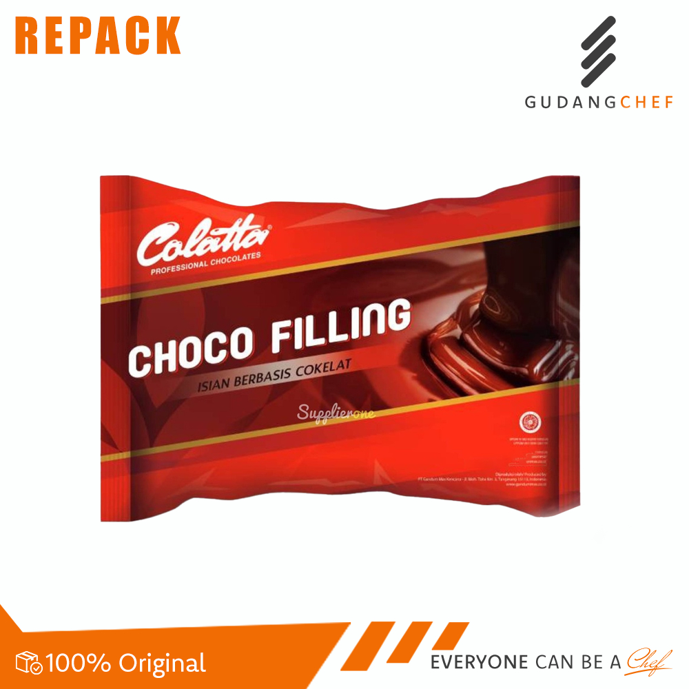 

Colatta Choco Filling / Isi Roti Coklat Repack 500g - Siap Pakai & Siap Semprot