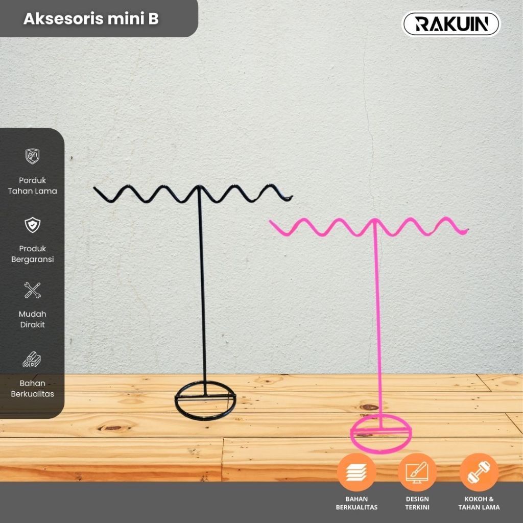 AKSESORIS MINI B - rak gelang aksesoris bulat - tempat aksesoris gelang - Rakuin