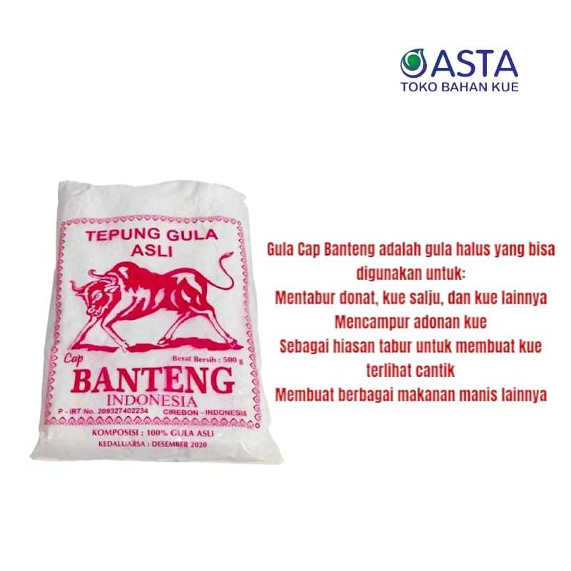 

Cap Banteng Tepung Gula Asli 500 Gr
