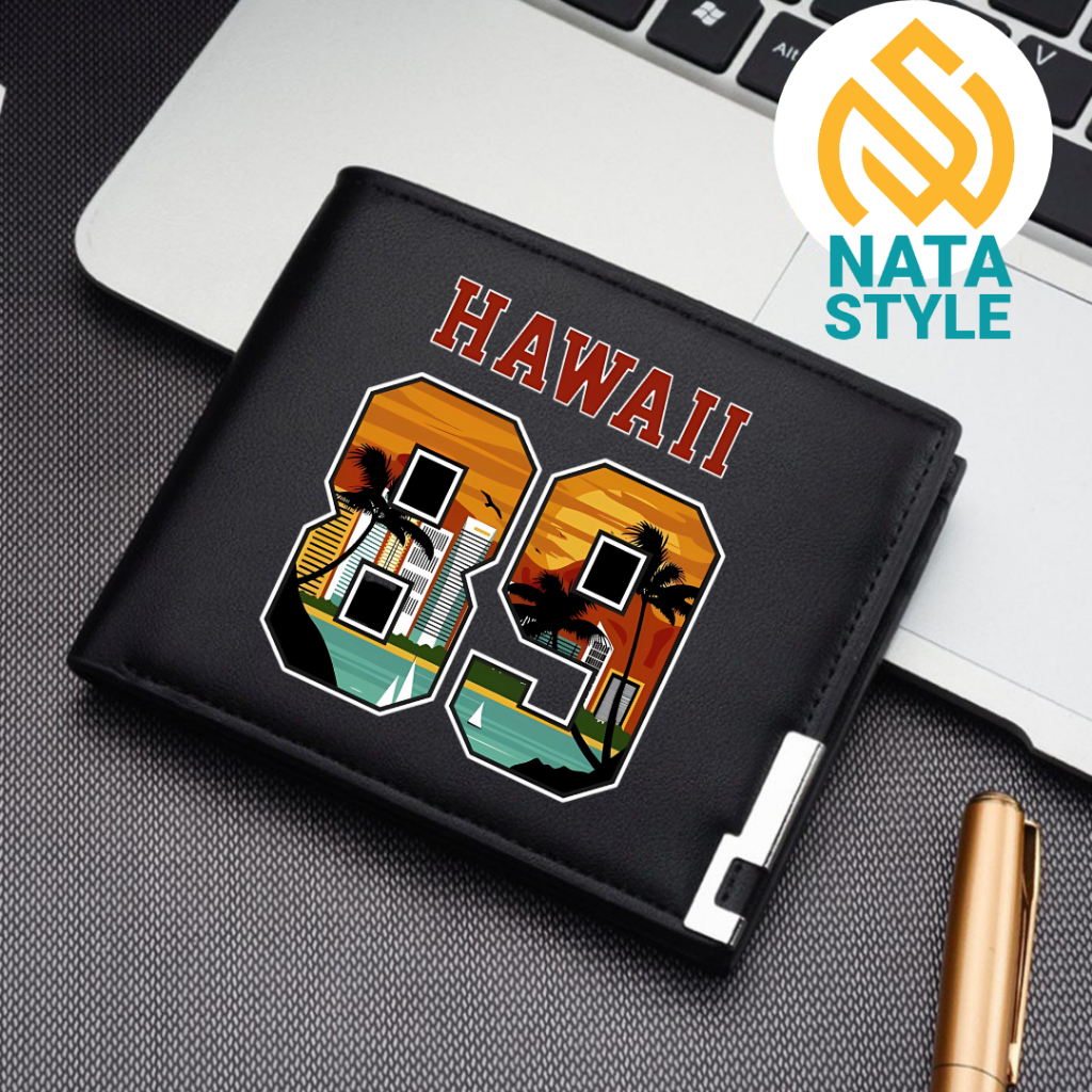 Dompet Wallet Gambar Hawai99 Dompet Kulit Pria Wanita Custom