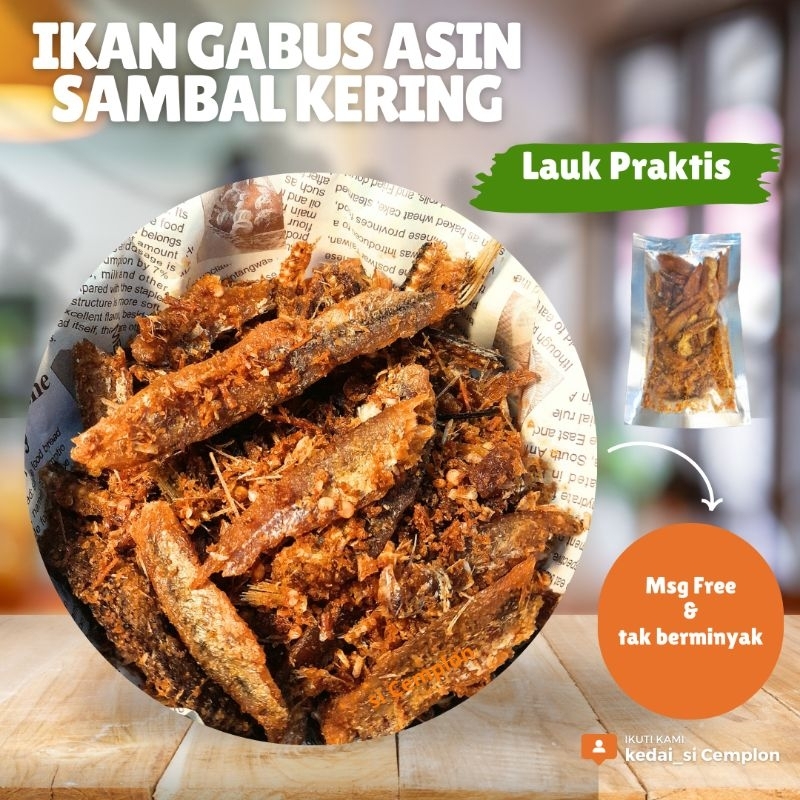 

si Cemplon Ikan Asin Gabus Sambal Kering Non Msg 100g