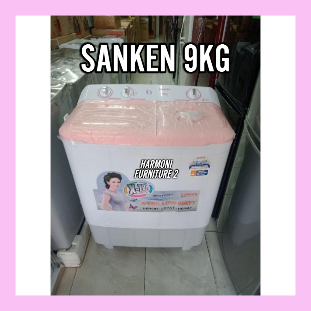 MESIN CUCI SANKEN 9 KG 2 TABUNG TW 9110 MESIN CUCI 2 TABUNG SANKEN 9 KG