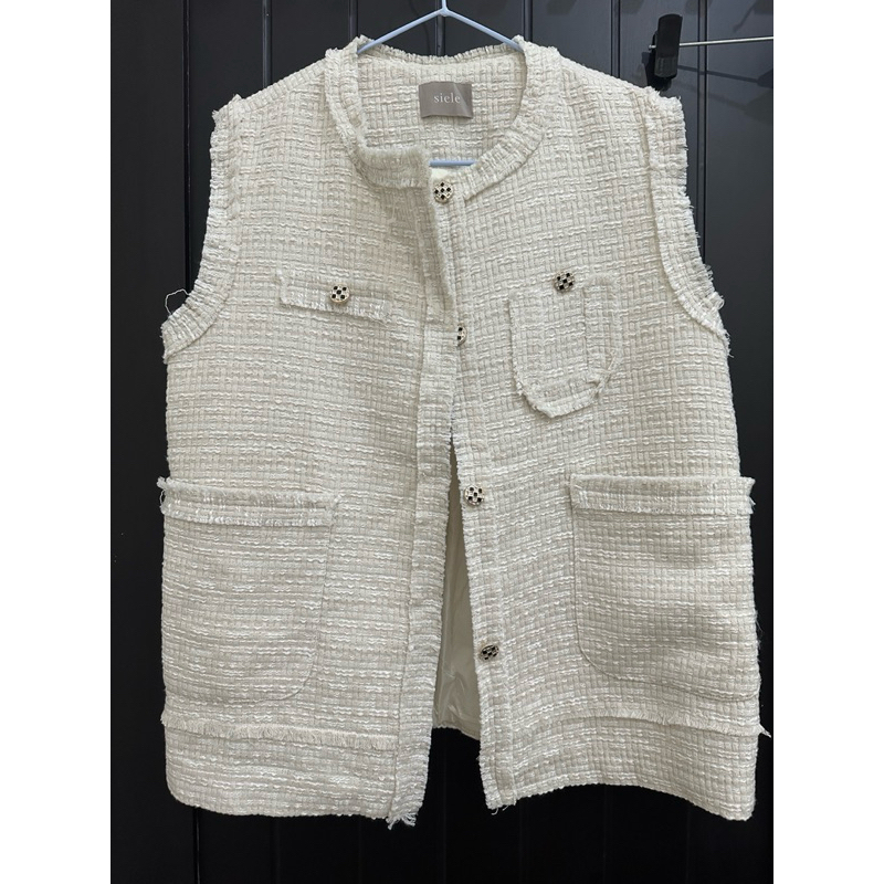 Tweed Vest Korean Premium