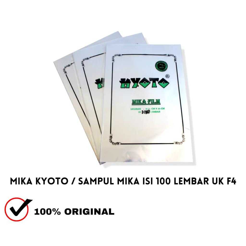 

Mika Kyoto Jilid Bening Transparan 1 PAK Isi 100 Lembar / Plastik Mika Isi 100 Lembar