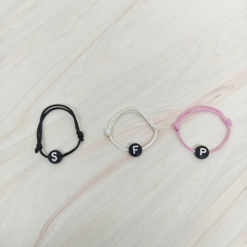 CINCIN TALI ABJAD HITAM / CINCIN COUPLE / CINCIN KOREA / CINCIN INISIAL