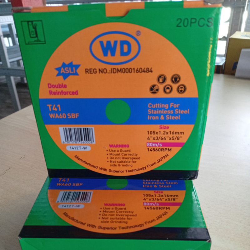 WD GERINDA POTONG BESI 1 PACK/ WD BATU POTONG / WD 4 INCH / WD CUTTING 1 PACK