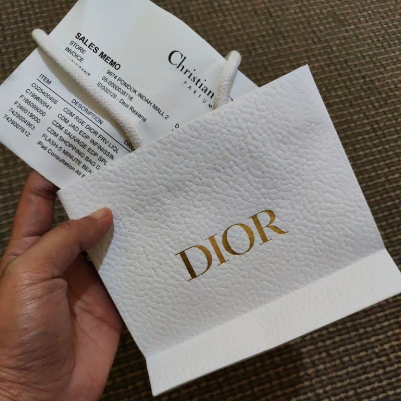 Paper bag mini bekas Dior Original