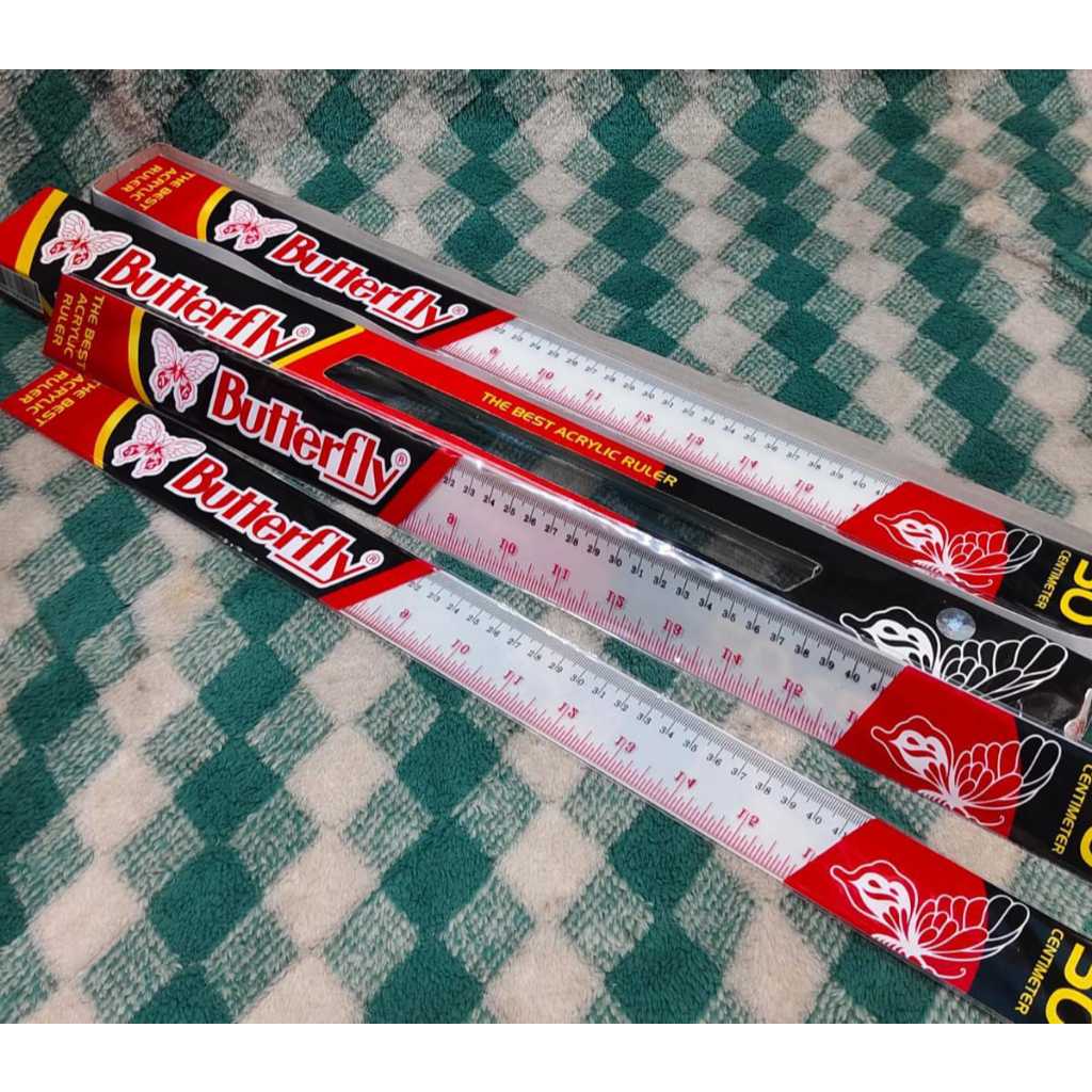 

(1PCS) Penggaris PLASTIK 50 cm Butterfly Akrilik TEBAL