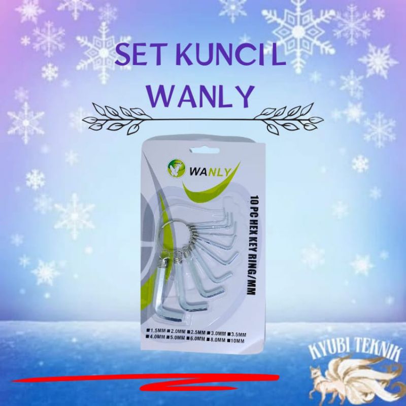 Kunci L Set 10 pcs Kunci Sok Kecil WANLY